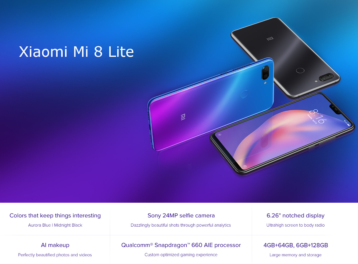 Xiaimi Mi8 Lite 4GB/64GB