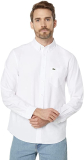 חולצה מכופתרת לקוסט Lacoste צבע לבן