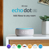 רמקול חכם Amazon Echo Dot3 – הדגם החדש! כולל שעון מואר ועוזרת קולית Alexa