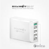 מטען מהיר BlitzWolf BW-S7 QC3.0 40W 5 USB Charger במחיר שאסור לפספס!