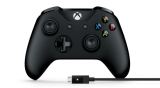 בקר משחק אלחוטי כולל כבל Xbox One S / One X Wireless Controller – צבע שחור